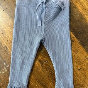 Zara Blue Waffle Baby Leggings
